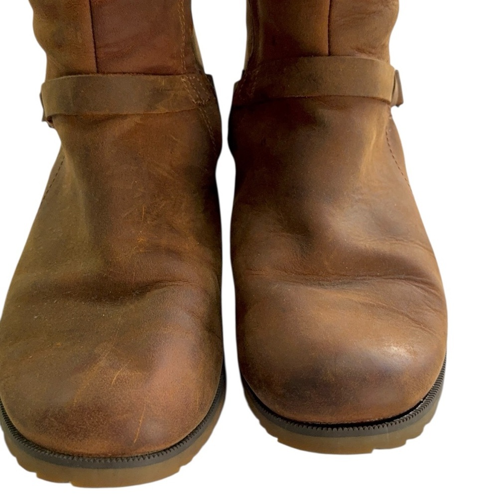 Teva De La Vina tall boots in brown waterproof leather Size 6.5 - Picture 6 of 10